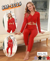 Women Crop Top Ribbed Ruched Long Sleeve Crop Top With Bottom